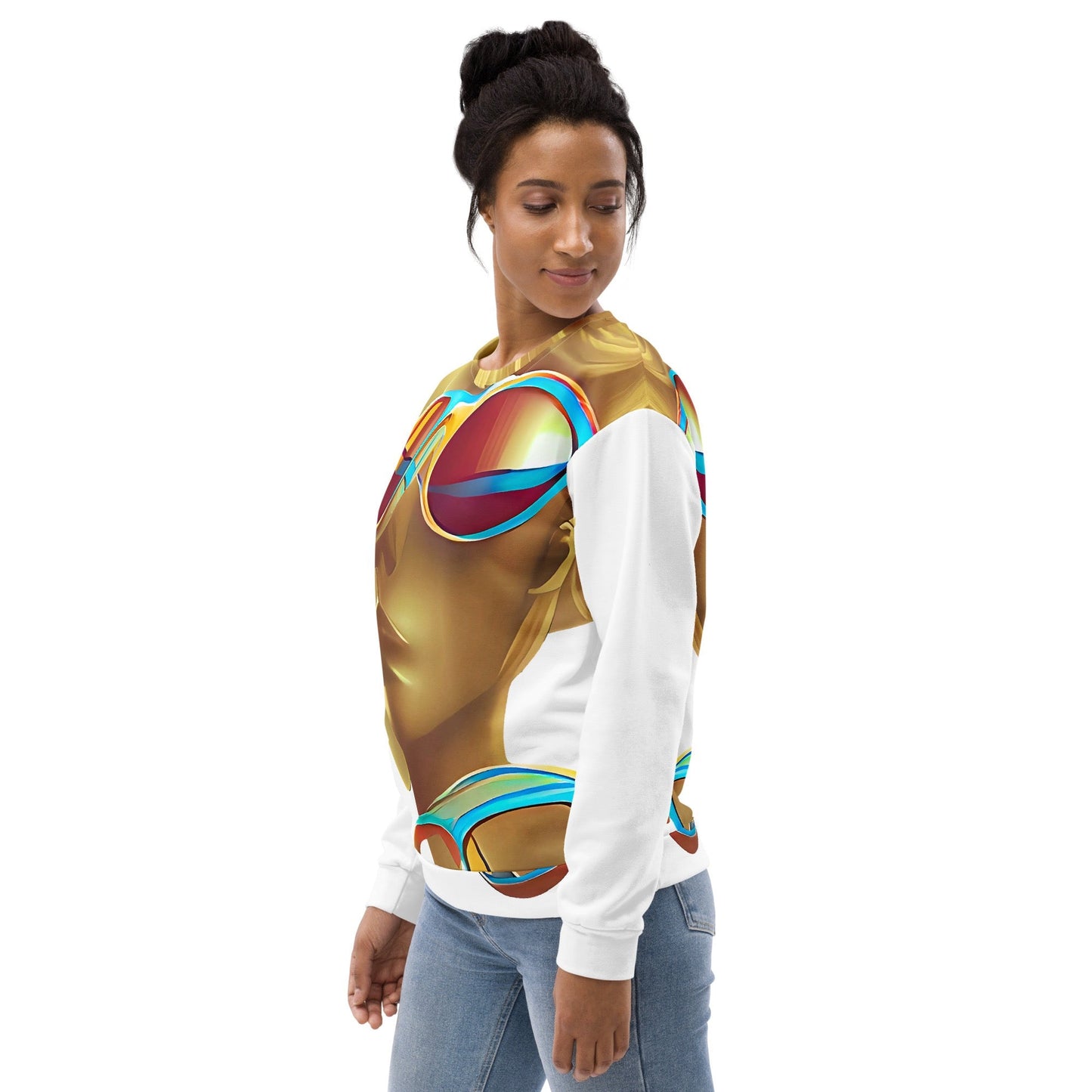 Retro Cool White - Womens Sweatshirt