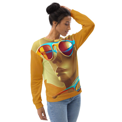 Retro Cool Orange - Womens Sweatshirt