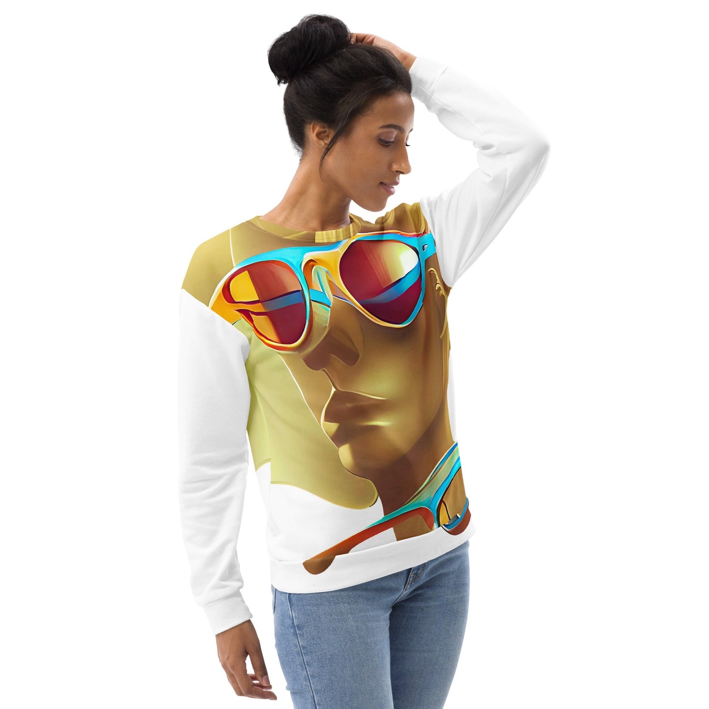 Retro Cool White - Womens Sweatshirt