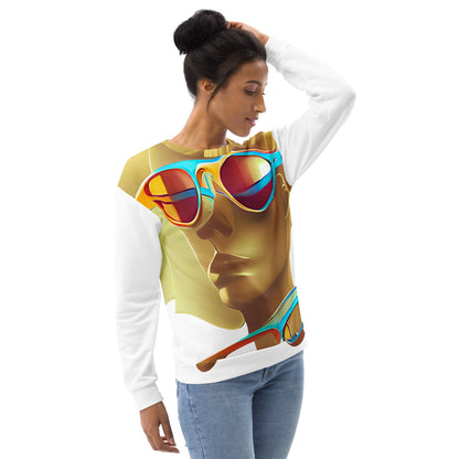 Retro Cool White - Womens Sweatshirt
