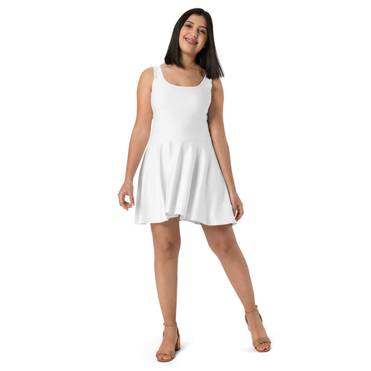 iSAW Womens White Skater Dress