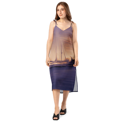 The Sleeping Yachts (at Sunset) - Womens Chiffon Slip Dress
