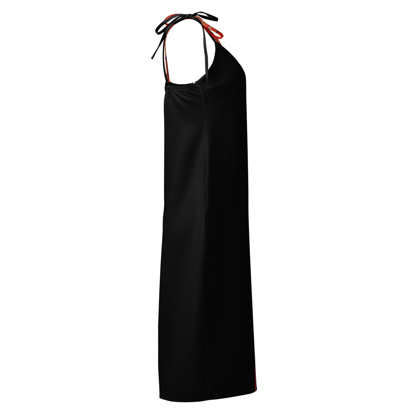 Half Black Half Hónghǎi - Womens Chiffon Slip Dress