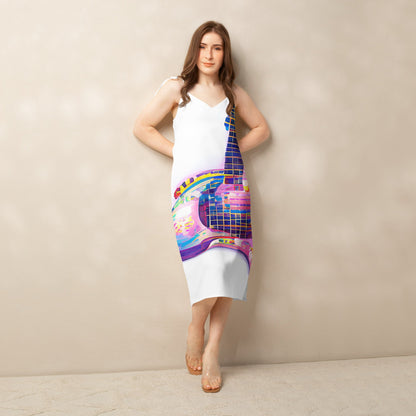 Hippie Guitar - Womens Chiffon Slip Dress