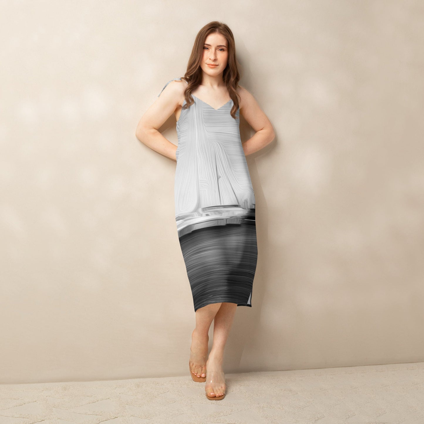 The Sleeping Yachts (at Night) - Womens Chiffon Slip Dress