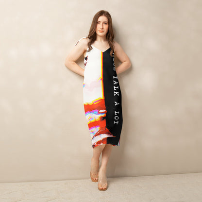 Miss Talk A Lot - Womens Chiffon Slip Dress