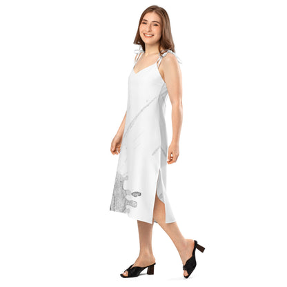 Watercolour Grey Splash - Womens Chiffon Slip Dress
