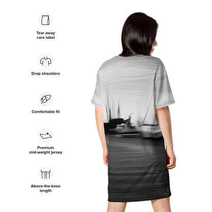 The Sleeping Yachts (at Night) - Womens T-Shirt Dress