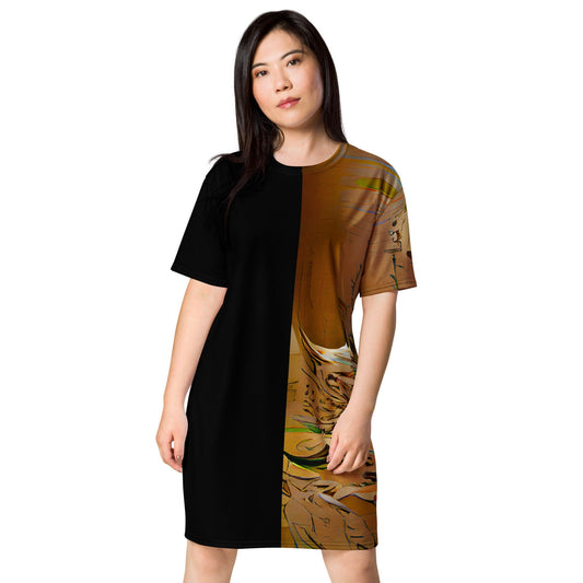 Half Black Half Gāolàng - Womens T-Shirt Dress