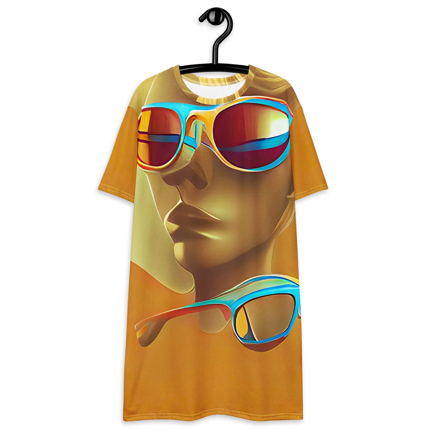 Retro Cool Orange - Womens T-Shirt Dress