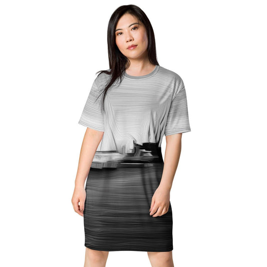 The Sleeping Yachts (at Night) - Womens T-Shirt Dress