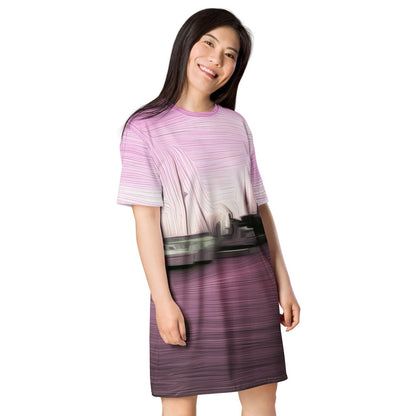 The Sleeping Yachts (at Evening) - Womens T-Shirt Dress