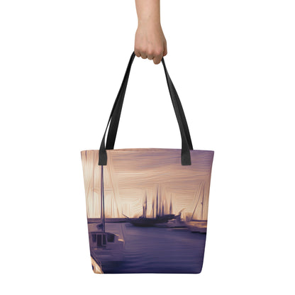 The Sleeping Yachts (at Sunset) - Tote Bag