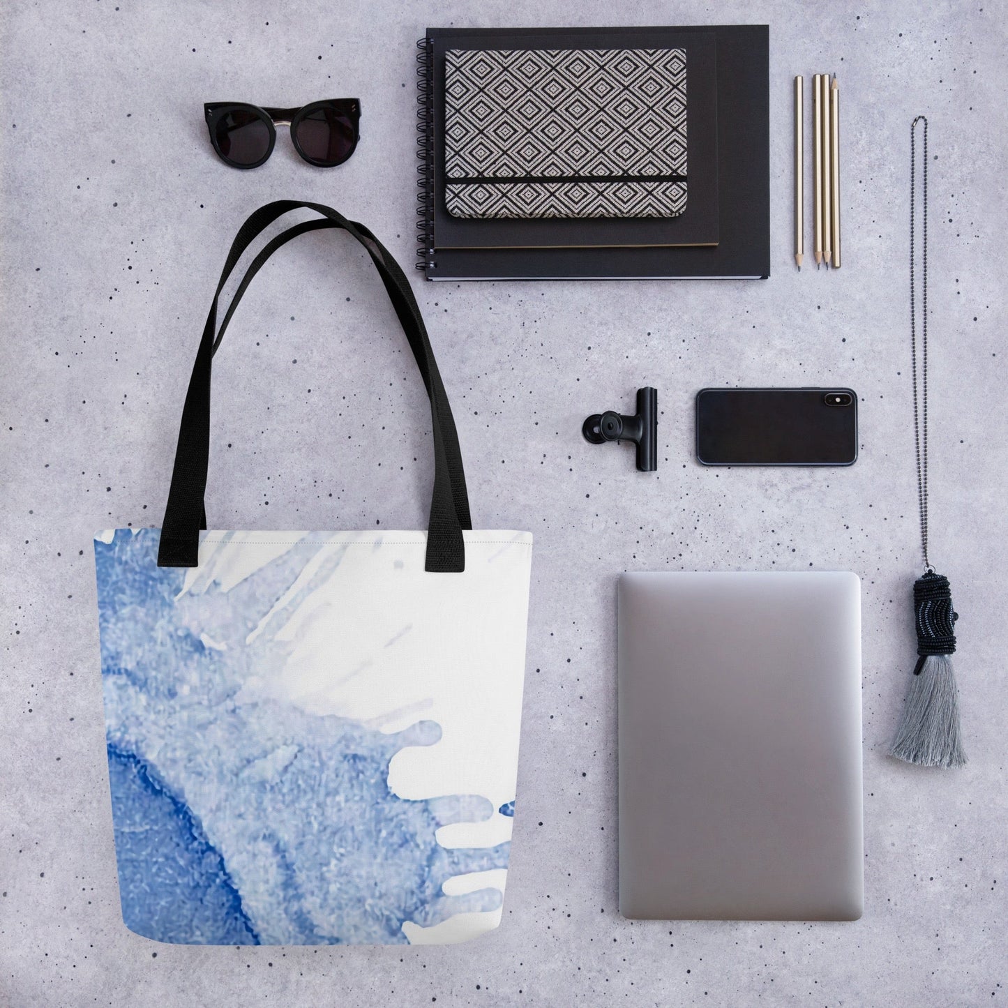 Watercolour Blue Splash - Tote Bag