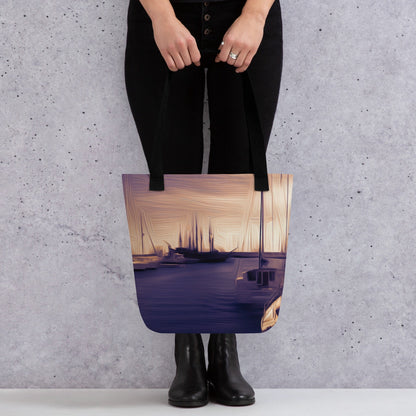 The Sleeping Yachts (at Sunset) - Tote Bag