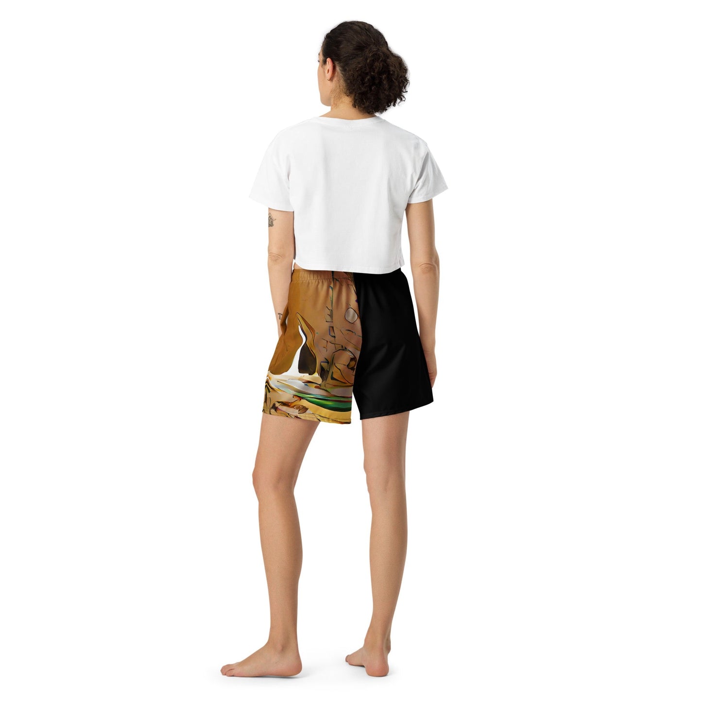 Half Black Half Gāolàng - Unisex Athletic Shorts