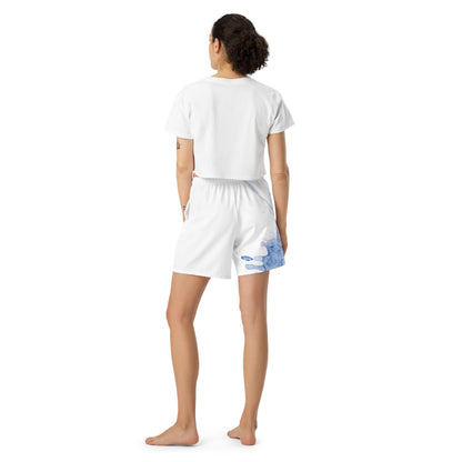 Watercolour Blue Splash - Unisex Athletic Shorts