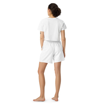 iSAW Unisex White Athletic Shorts