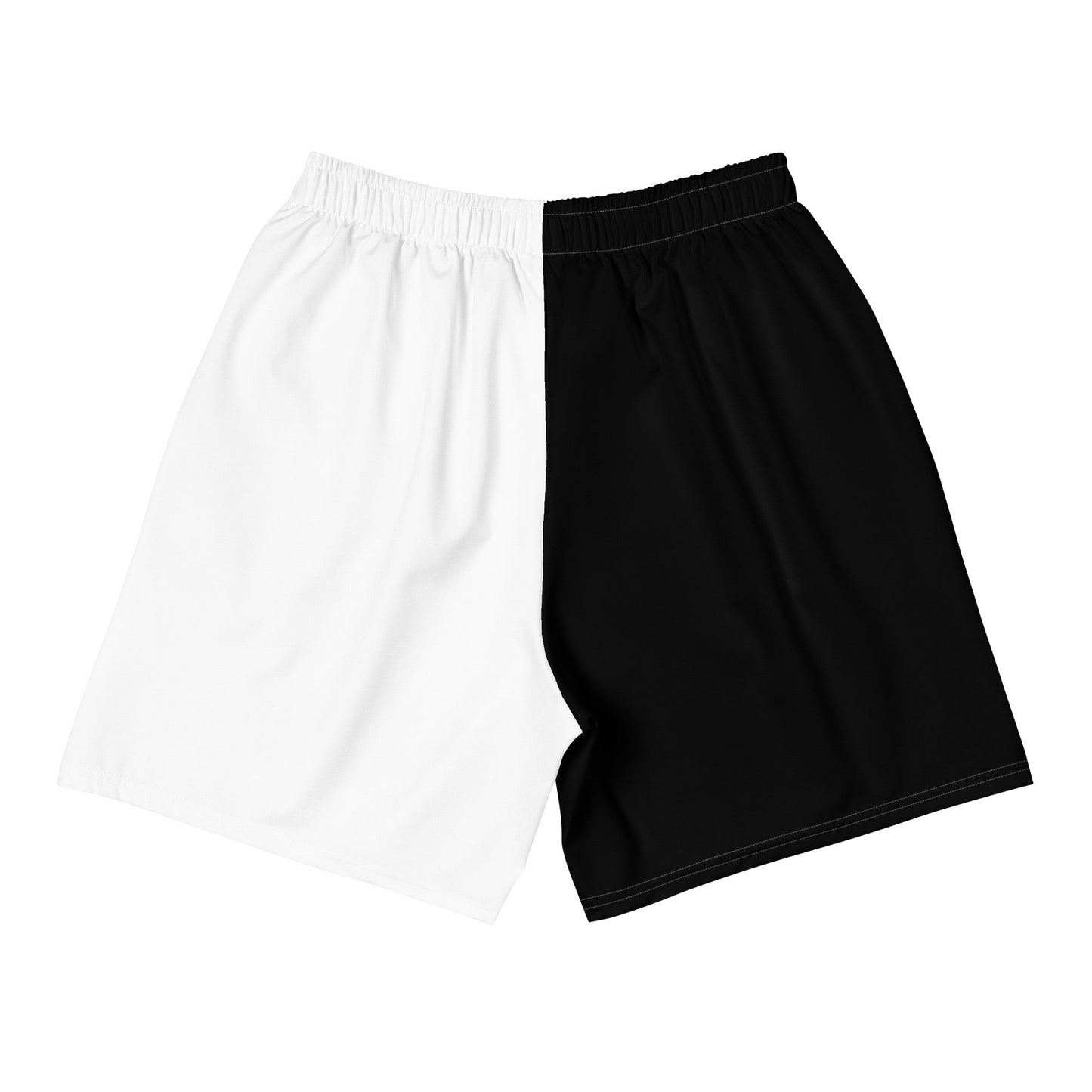 Half Black Half White - Unisex Athletic Shorts