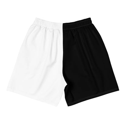 Half Black Half White - Unisex Athletic Shorts