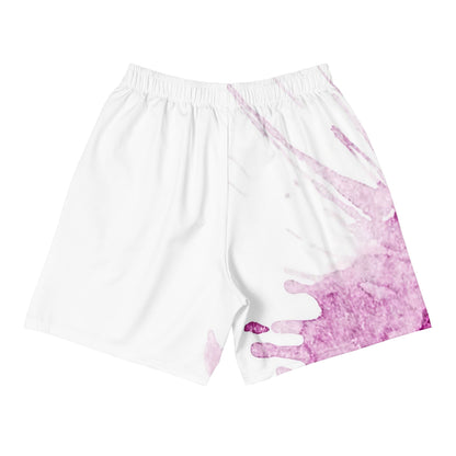 Watercolour Pink Splash - Unisex Athletic Shorts