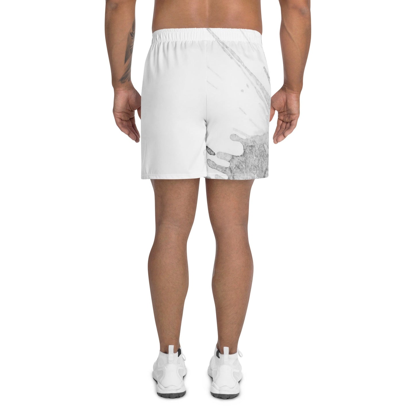 Watercolour Grey Splash - Unisex Athletic Shorts