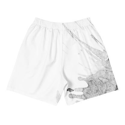 Watercolour Grey Splash - Unisex Athletic Shorts