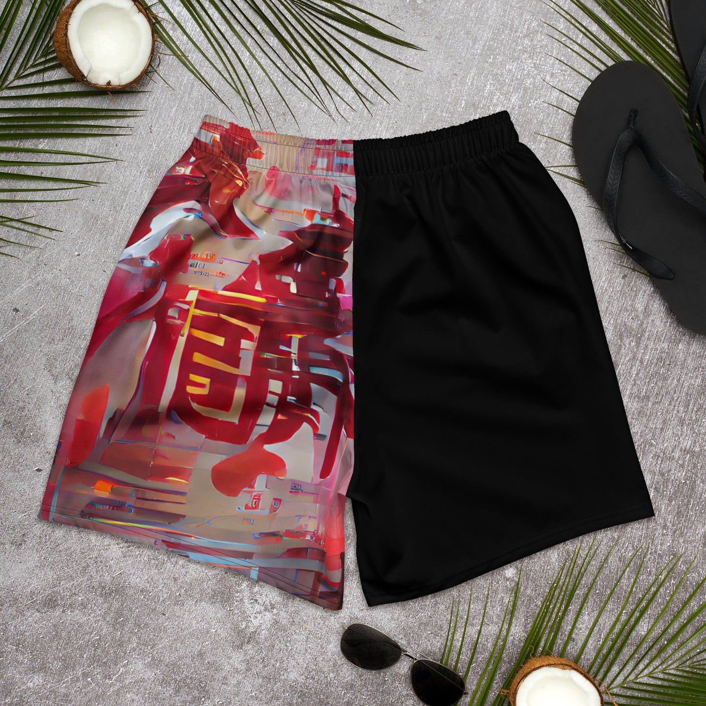 Half Black Half Báijiǔ - Unisex Athletic Shorts