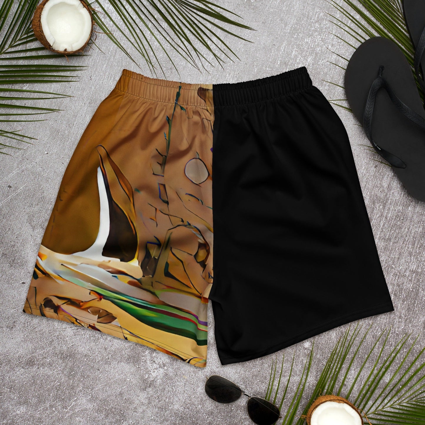 Half Black Half Gāolàng - Unisex Athletic Shorts