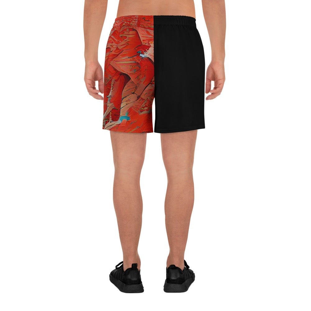Half Black Half Hónghǎi - Unisex Athletic Shorts