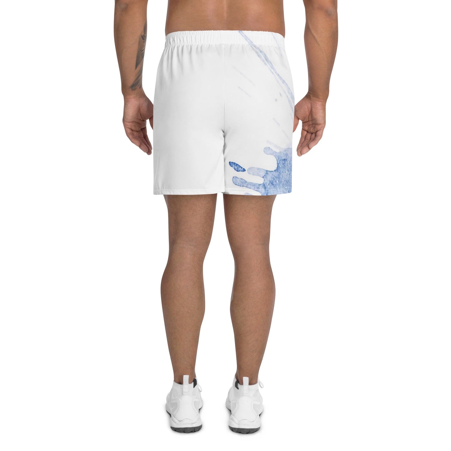 Watercolour Blue Splash - Unisex Athletic Shorts