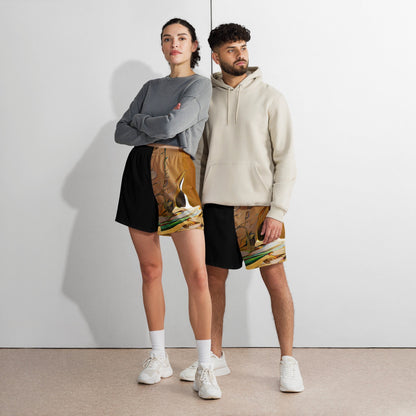 Half Black Half Gāolàng - Unisex Athletic Shorts