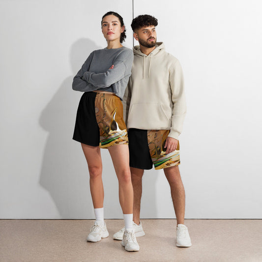 Half Black Half Gāolàng - Unisex Athletic Shorts