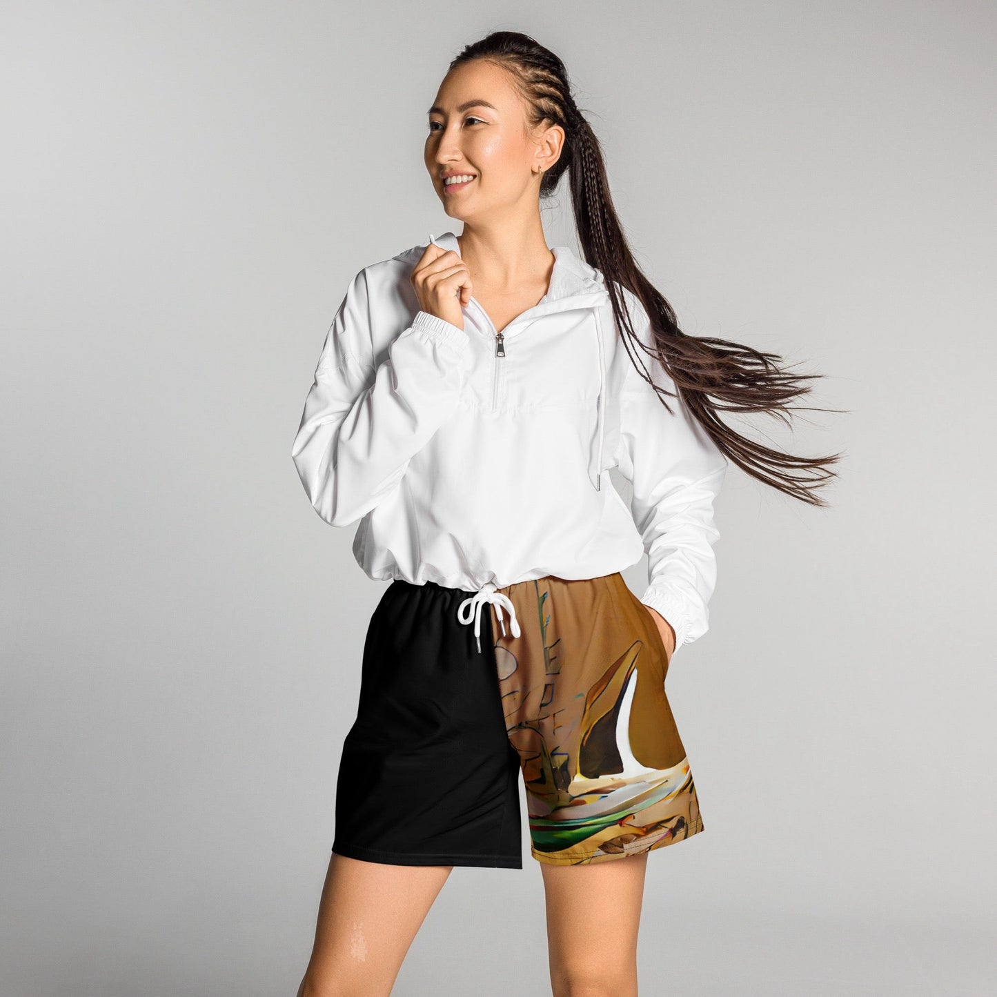Half Black Half Gāolàng - Unisex Athletic Shorts
