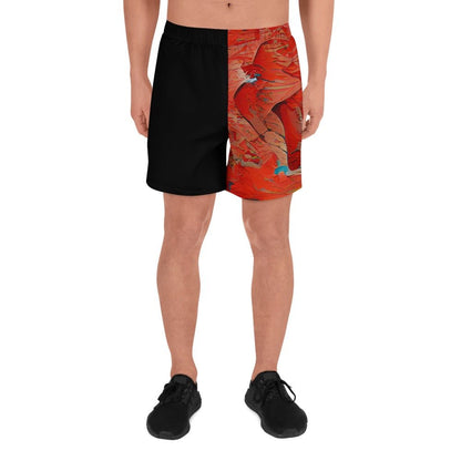 Half Black Half Hónghǎi - Unisex Athletic Shorts