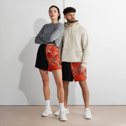 Half Black Half Hónghǎi - Unisex Athletic Shorts
