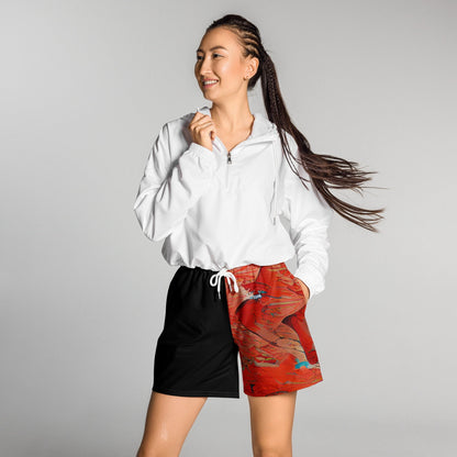 Half Black Half Hónghǎi - Unisex Athletic Shorts