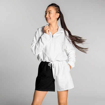 Half Black Half White - Unisex Athletic Shorts