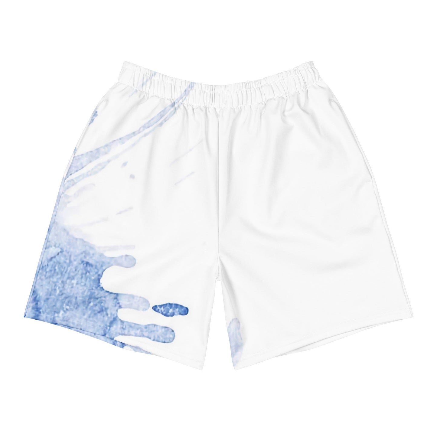 Watercolour Blue Splash - Unisex Athletic Shorts