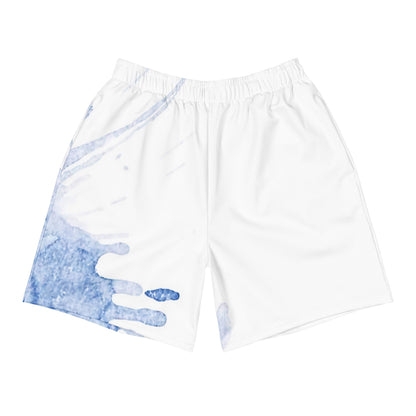 Watercolour Blue Splash - Unisex Athletic Shorts