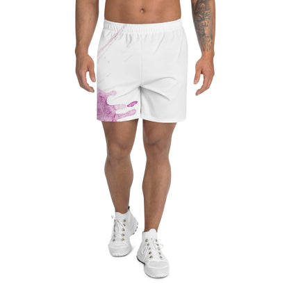 Watercolour Pink Splash - Unisex Athletic Shorts