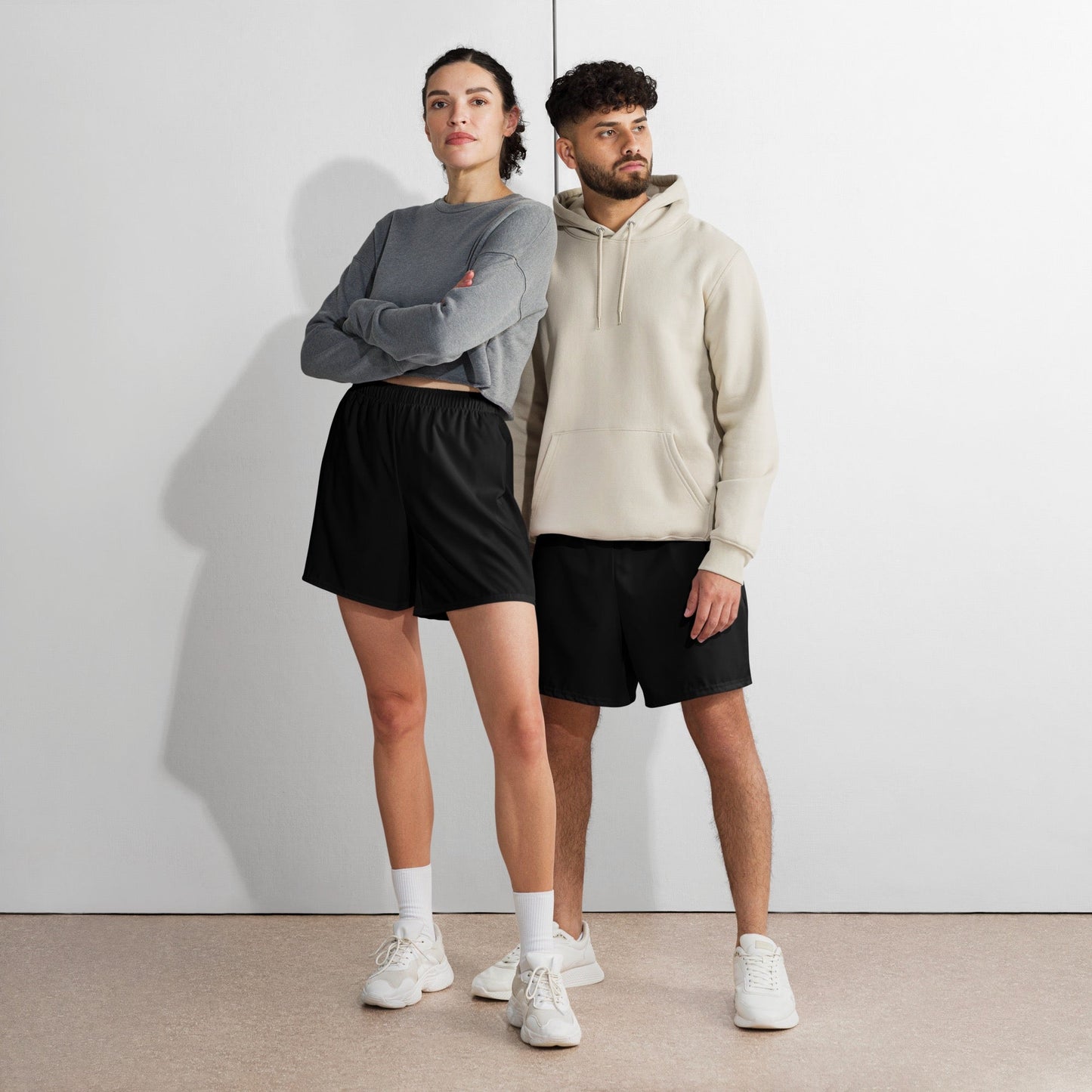 iSAW Unisex Black Athletic Shorts