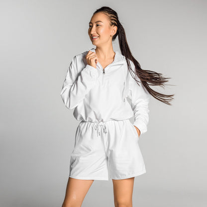 iSAW Unisex White Athletic Shorts