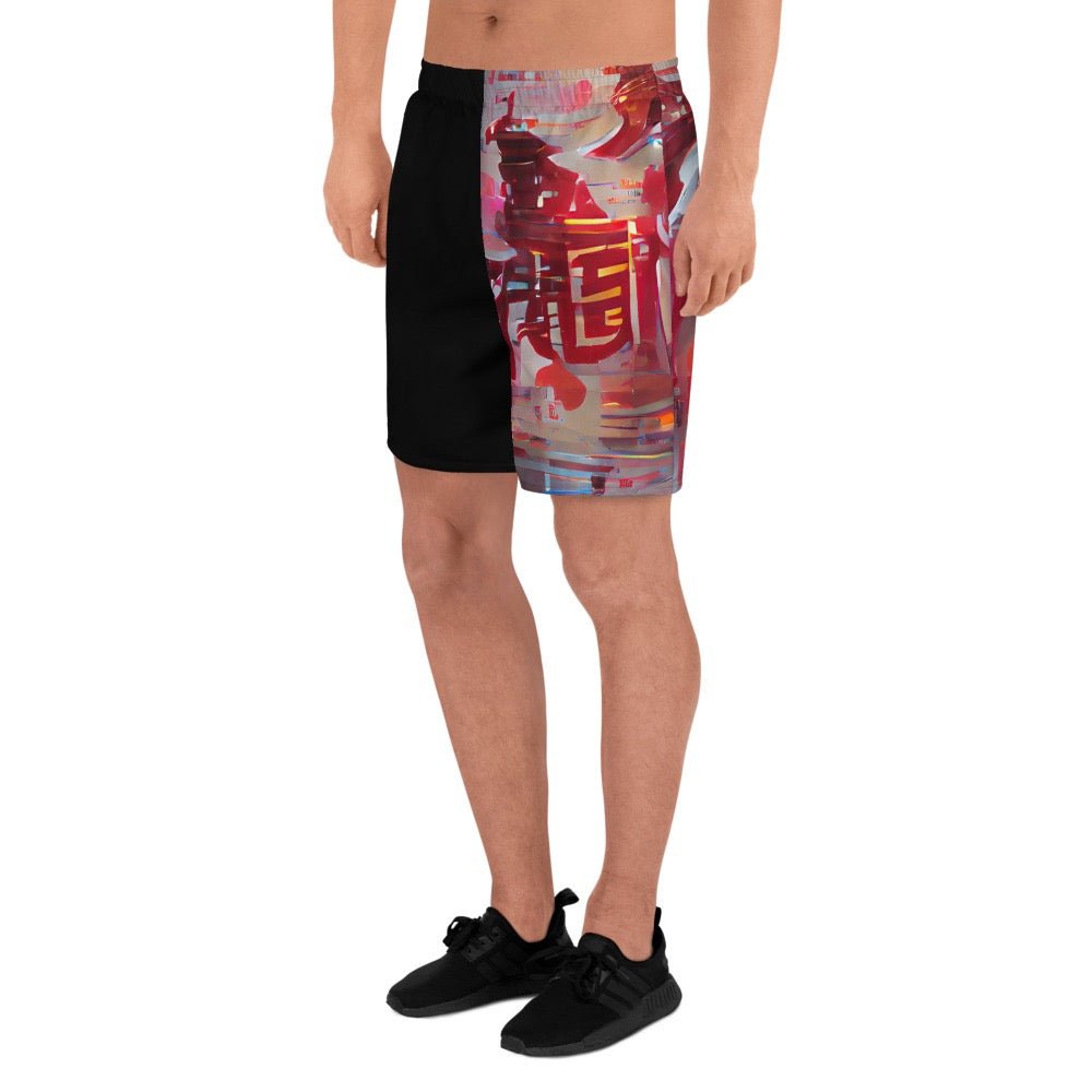 Half Black Half Báijiǔ - Unisex Athletic Shorts