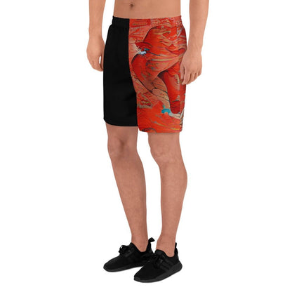 Half Black Half Hónghǎi - Unisex Athletic Shorts