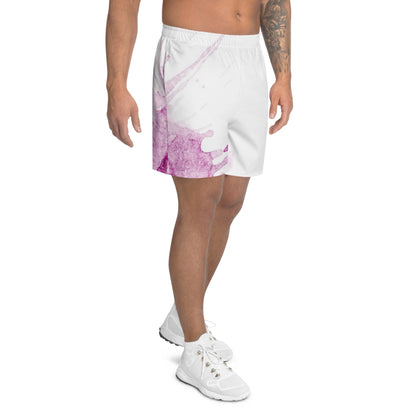 Watercolour Pink Splash - Unisex Athletic Shorts