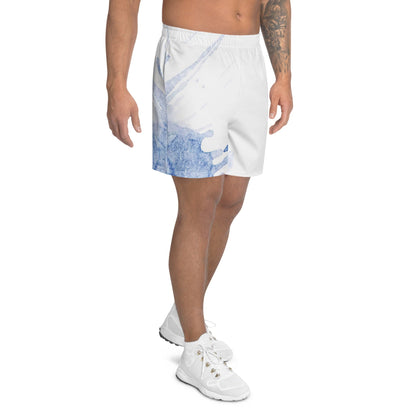 Watercolour Blue Splash - Unisex Athletic Shorts