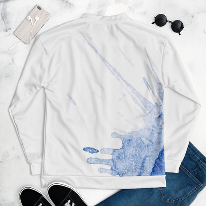Watercolour Blue Splash - Unisex Bomber Jacket