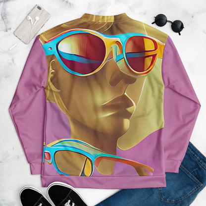 Retro Cool Pink - Womens Bomber Jacket