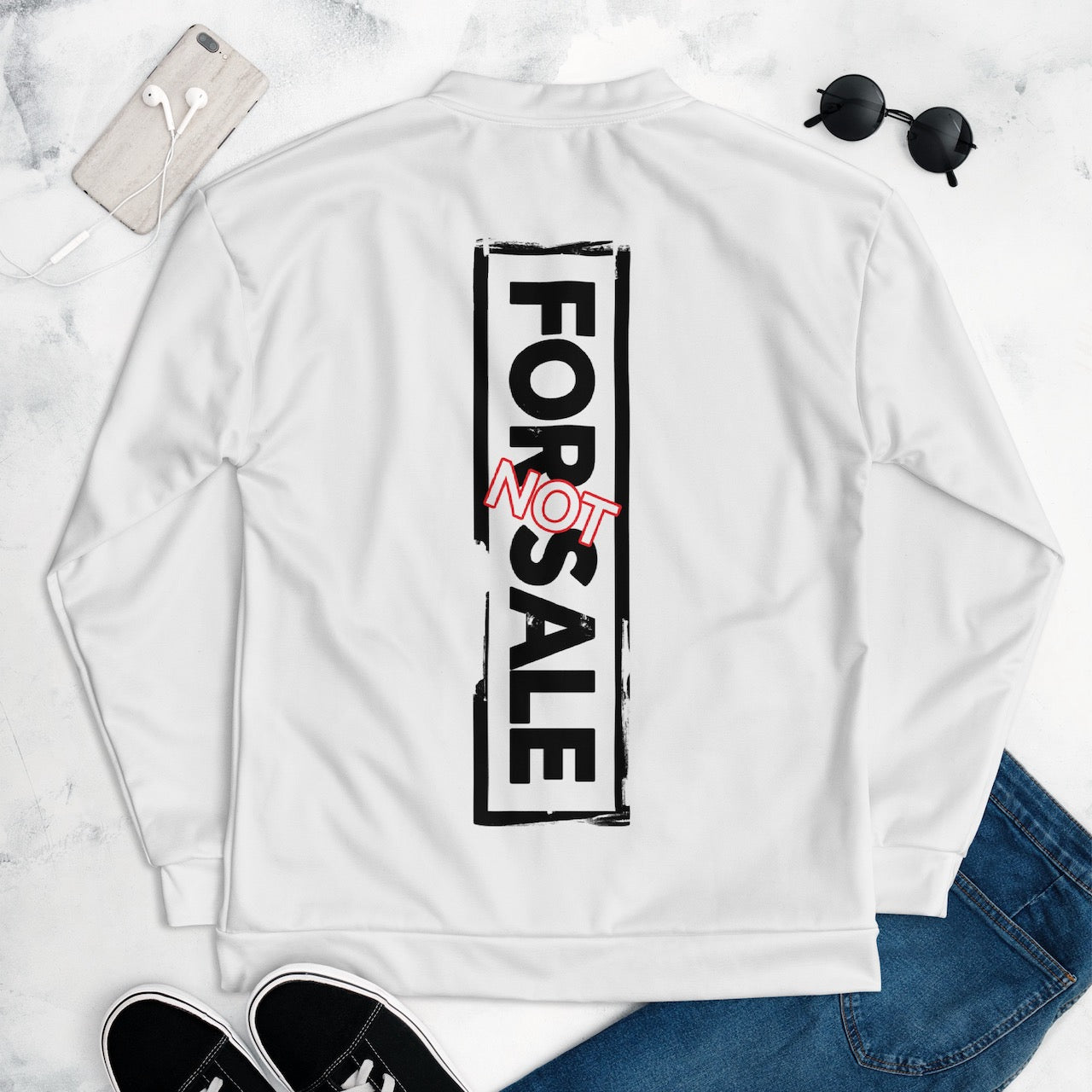 Not For Sale Black Stamp - Unisex Bomber Jacket